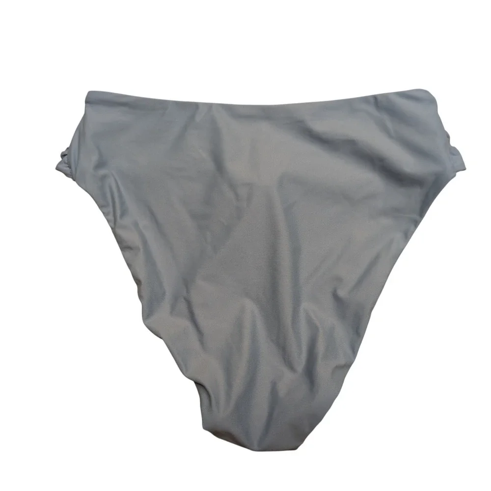 J.Crew Tie High-Rise Bikini Bottoms Blue Size‎ S NEW Travel Vacation Beach